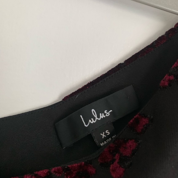 Lulu's Black Dress with Red Floral Accents - Picture 5 of 8